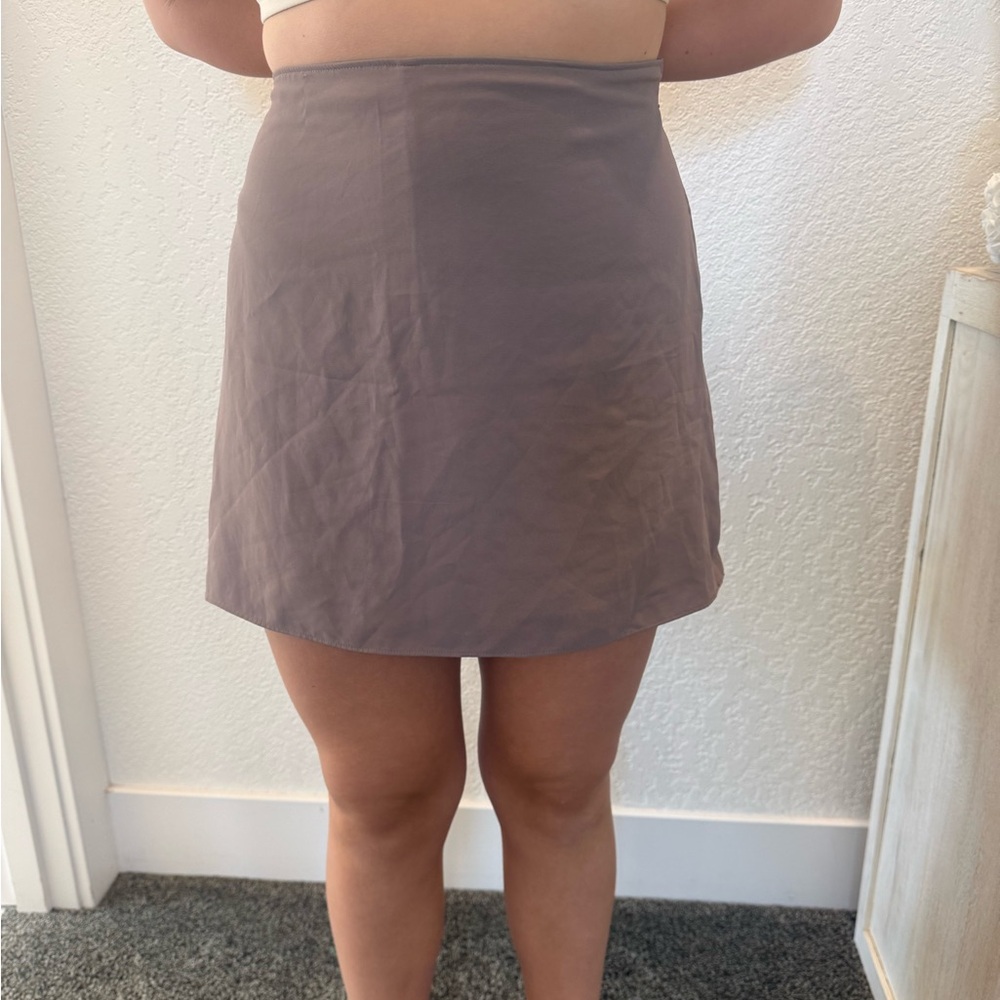 Abercrombie & Fitch Taupe A-Line Skort